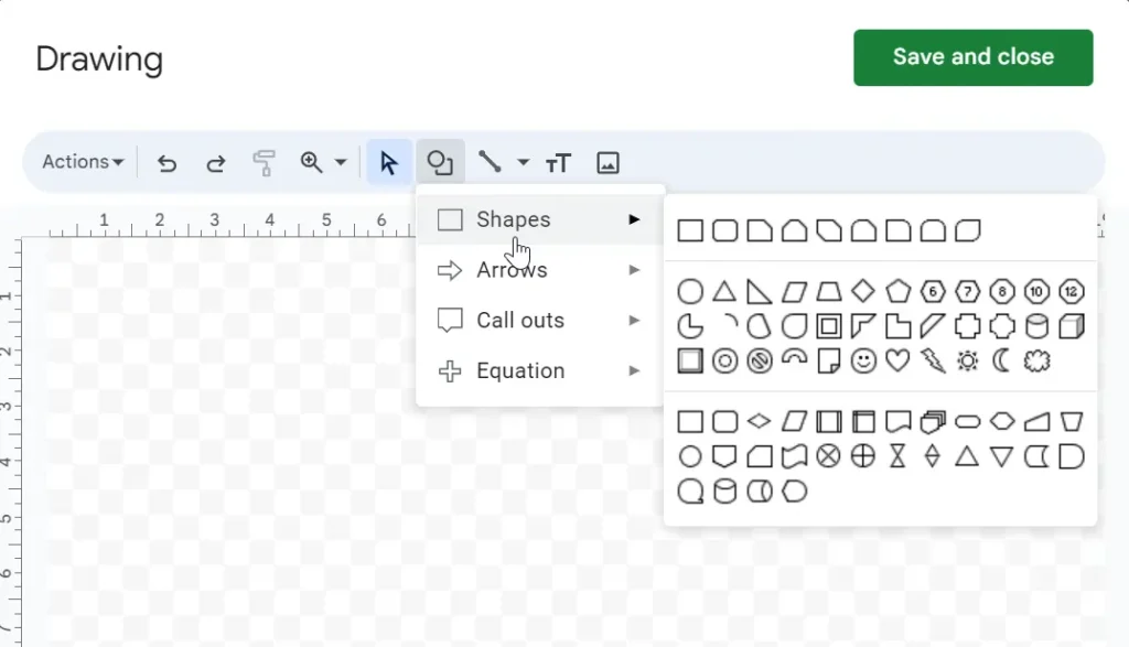 Step 6: Insert Shapes 