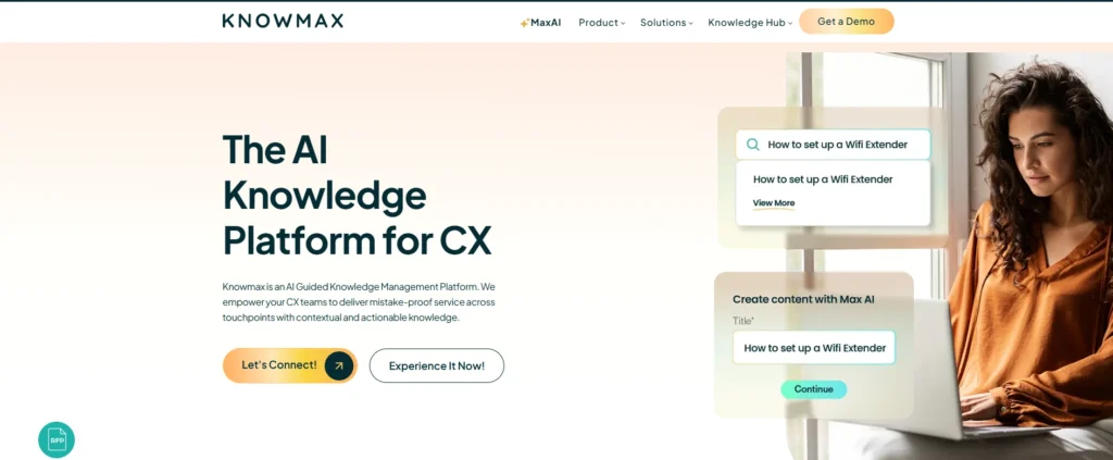 Knowmax is customer service tool for ecommerce
