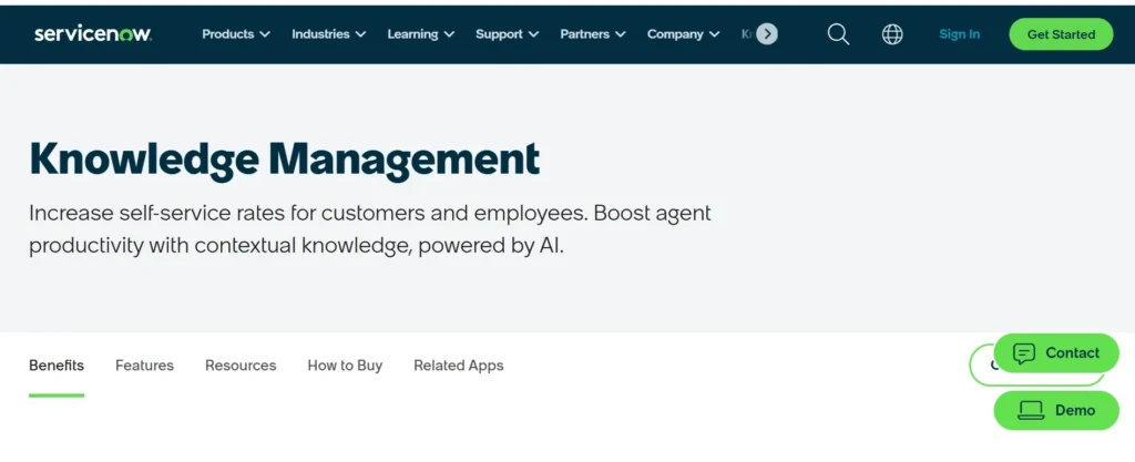 Servicenow knowledge management