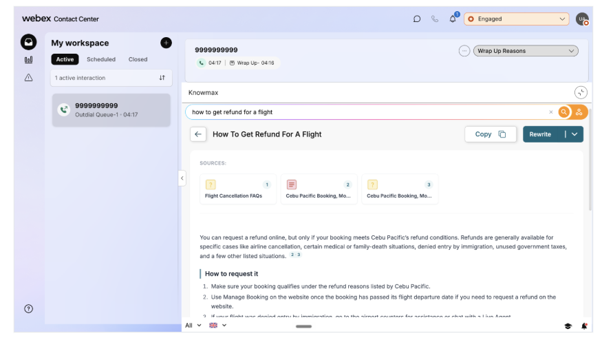 AI-generated answer with cited sources