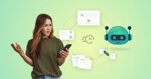 AI agent customer service comparison showing a fast three second response against resolution with confidence