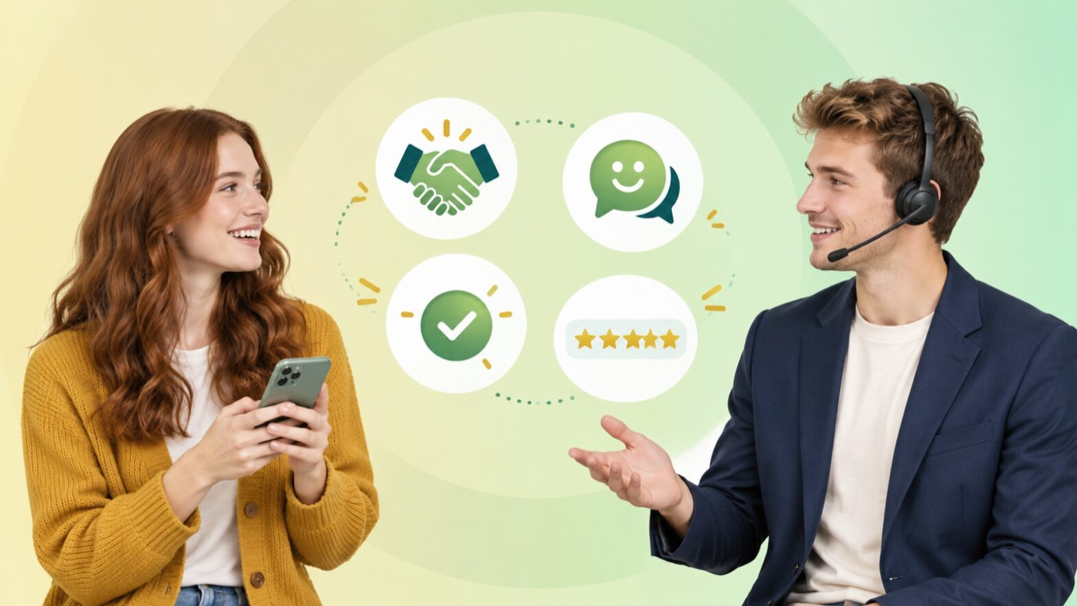 Customer service agent in conversation with a customer